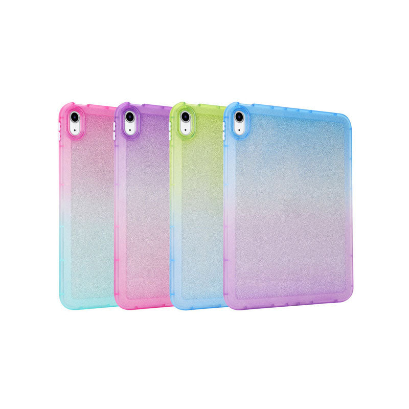 gradient color design glitter tablet case for iPad