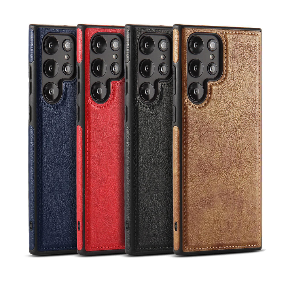 Retro Luxury Leather PU Mobile Phone Case for Samsung Galaxy S23