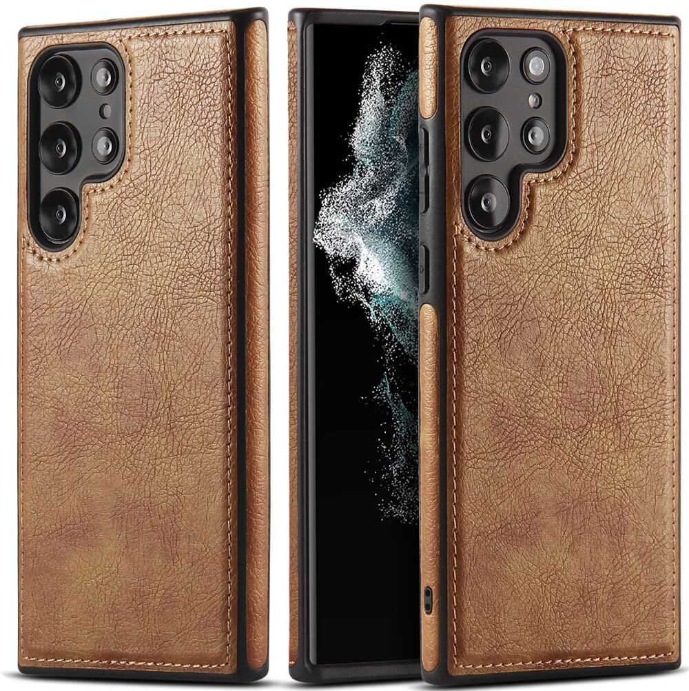 Retro Luxury Leather PU Mobile Phone Case for Samsung Galaxy S23