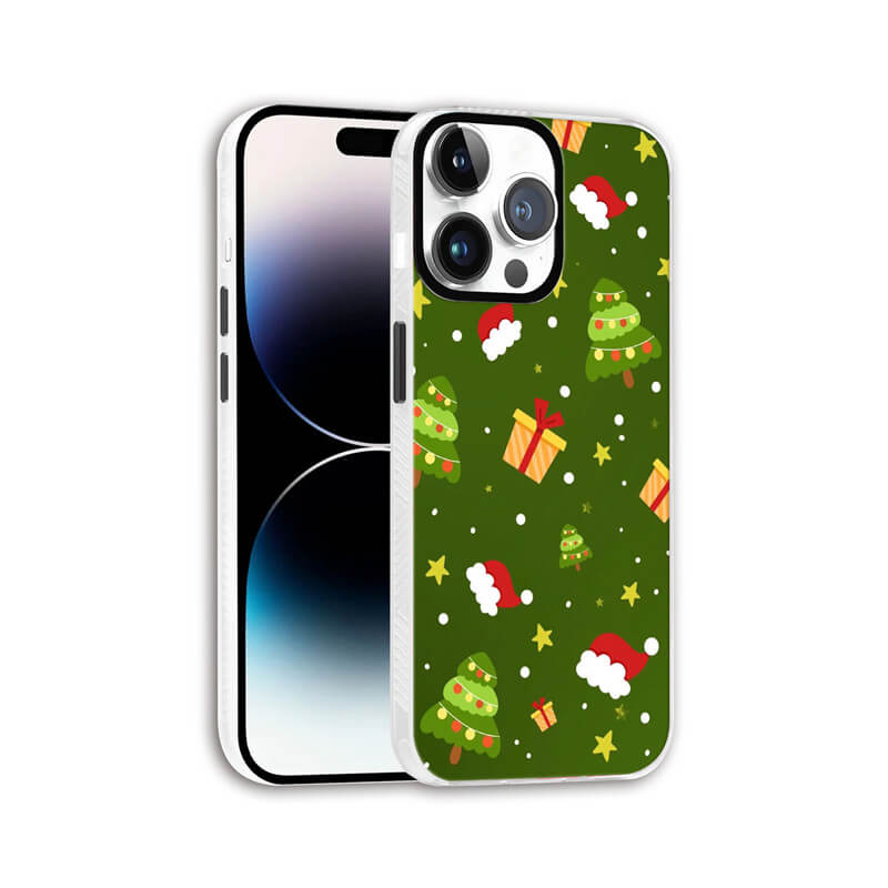Christmas Tree Santa Claus Phone Case for iPhone 15 Pro Max